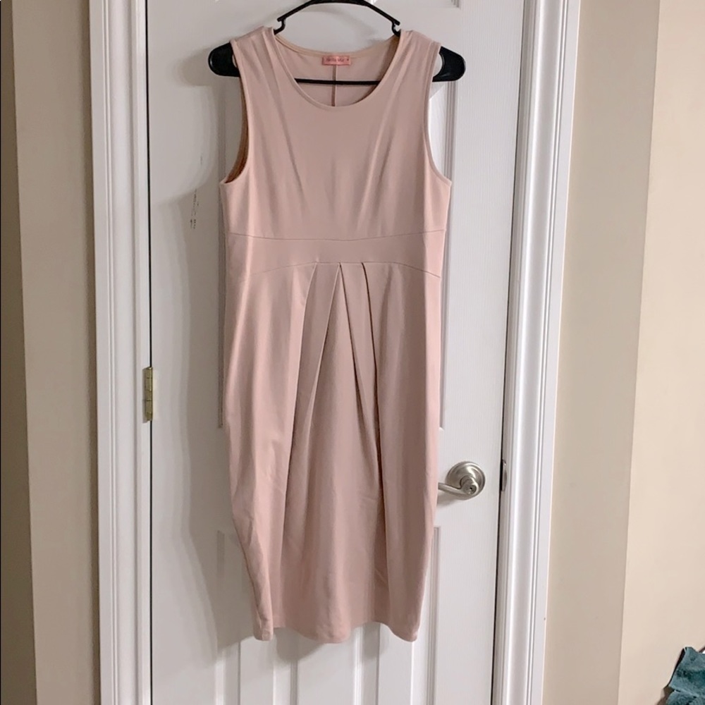 Blush maternity dress